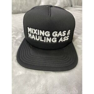 FMF Gass Trucker Hat Unisex Black Snapback Mesh Patch Dirtbike Motocross‎ Cap
